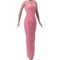 Beaded Angora Coral Dress